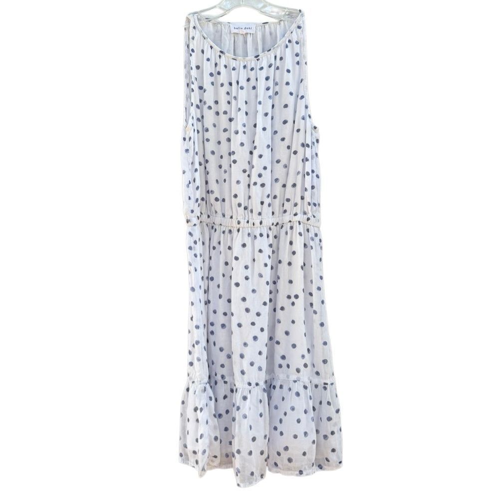Bella Dahl Women's Polka Dot Halter Dress in White & Blue Size XS - Picture 7 of 8